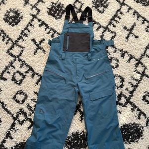 FlyLow Ski Pants Bibs - Size (L) - Color Blue/Aqua
